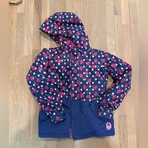 Burton Navy ski Jacket with Cherry and Pink Accents